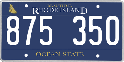 RI license plate 875350