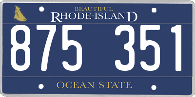 RI license plate 875351