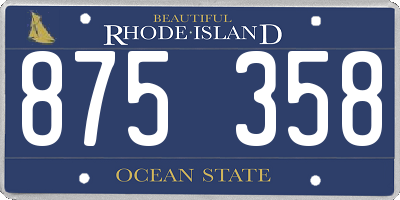 RI license plate 875358