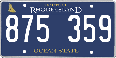 RI license plate 875359