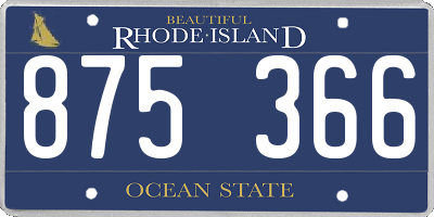 RI license plate 875366