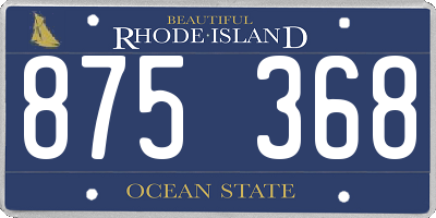 RI license plate 875368