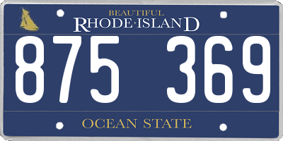 RI license plate 875369