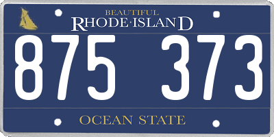 RI license plate 875373