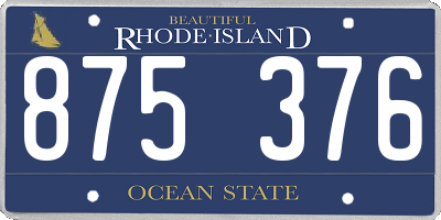 RI license plate 875376