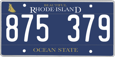 RI license plate 875379