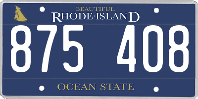RI license plate 875408