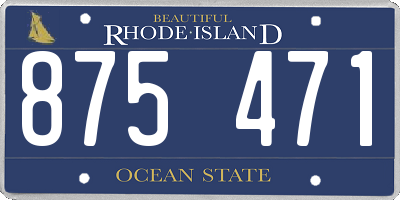 RI license plate 875471
