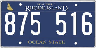 RI license plate 875516