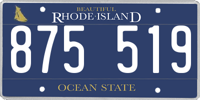 RI license plate 875519