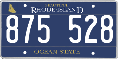 RI license plate 875528