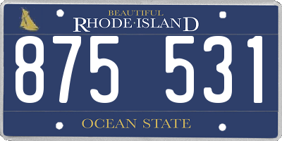 RI license plate 875531