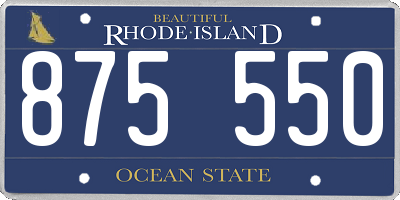 RI license plate 875550
