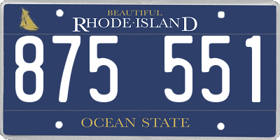 RI license plate 875551
