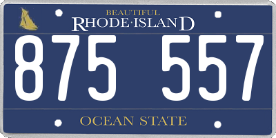 RI license plate 875557