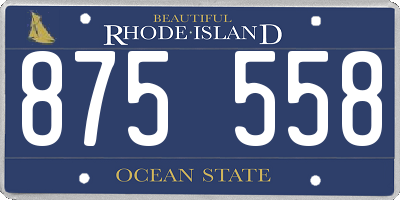 RI license plate 875558