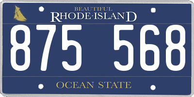 RI license plate 875568