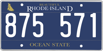 RI license plate 875571
