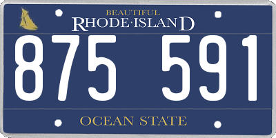 RI license plate 875591