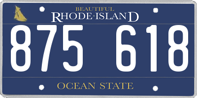 RI license plate 875618