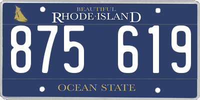 RI license plate 875619