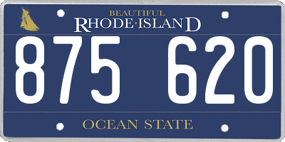 RI license plate 875620