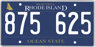 RI license plate 875625