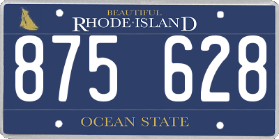 RI license plate 875628