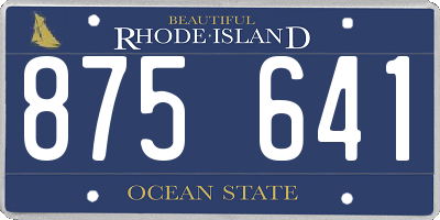 RI license plate 875641