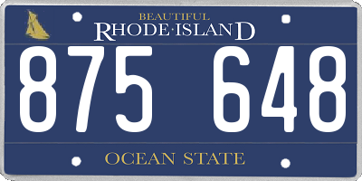 RI license plate 875648