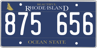 RI license plate 875656