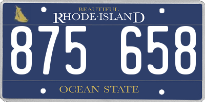 RI license plate 875658