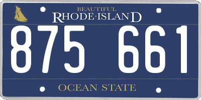 RI license plate 875661