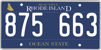 RI license plate 875663