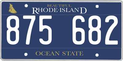 RI license plate 875682