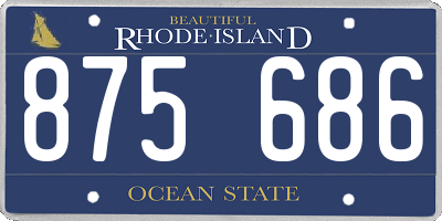 RI license plate 875686