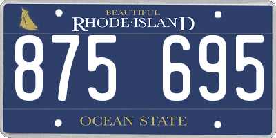 RI license plate 875695