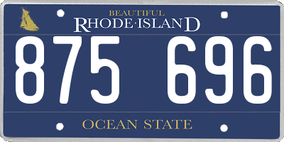 RI license plate 875696