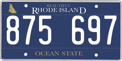RI license plate 875697