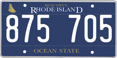 RI license plate 875705
