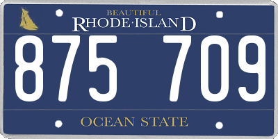 RI license plate 875709