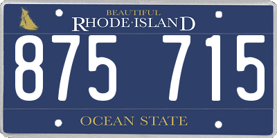 RI license plate 875715