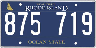 RI license plate 875719