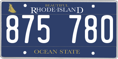 RI license plate 875780