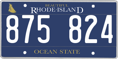 RI license plate 875824