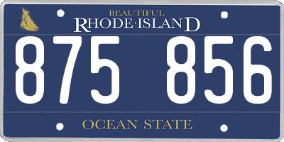 RI license plate 875856