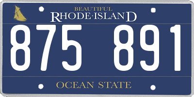 RI license plate 875891