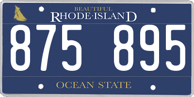 RI license plate 875895