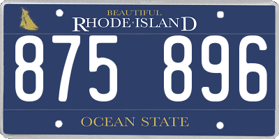RI license plate 875896