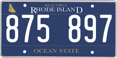 RI license plate 875897